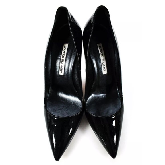 Manolo Blahnik Shoes - Manolo Blahnik BB Black Patent Leather Pumps 38.5